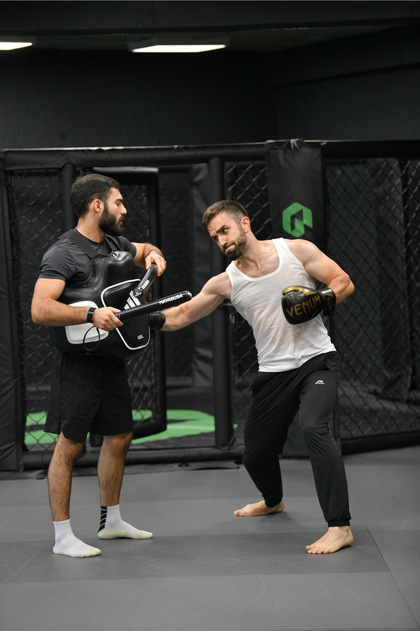 Kickboxing camp athletes training in Tbilisi