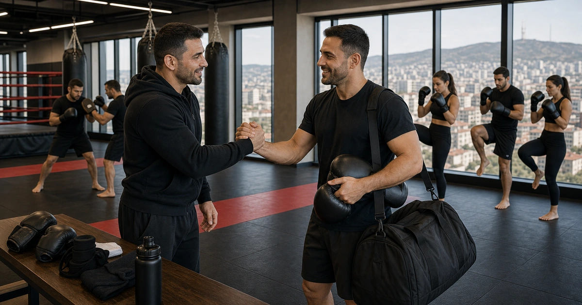 Cinematic kickboxing camp scene for Kickboxing Camp in Georgia: Dates, Prices, Training and Who It Is For in Tbilisi, Georgia